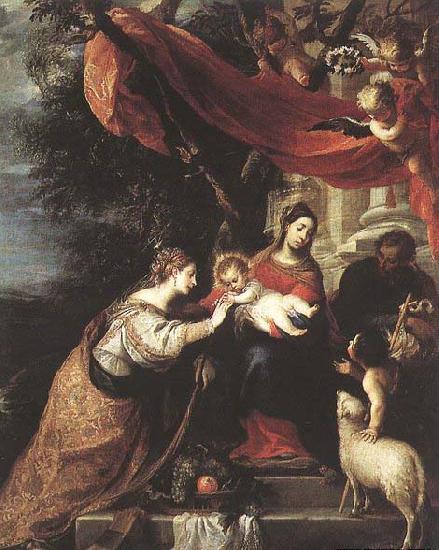 CEREZO, Mateo The Mystic Marriage of St Catherine oil painting image
